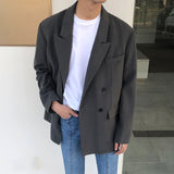 Dark Gray Casual Simple Blazer