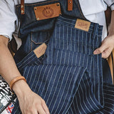 "Wabash Raw Denim" Railway Stripe Straight Men's Pants