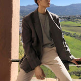 Dark Gray Casual Simple Blazer